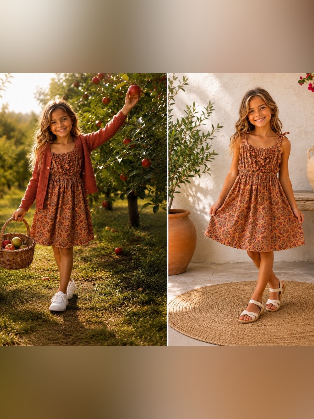 Tea Collection Girls Summer + Fall Dress Size 7 EUC